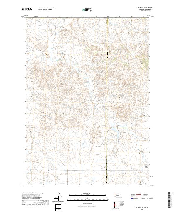 Chadron NE, NE-SD — USGS 7.5-minute topo (2021)