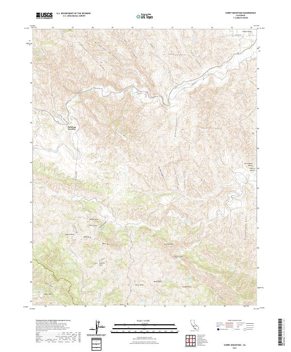 Curry Mountain, CA — USGS 7.5-minute topo (2021)
