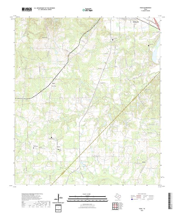 Togo, TX — USGS 7.5-minute topo (2022)