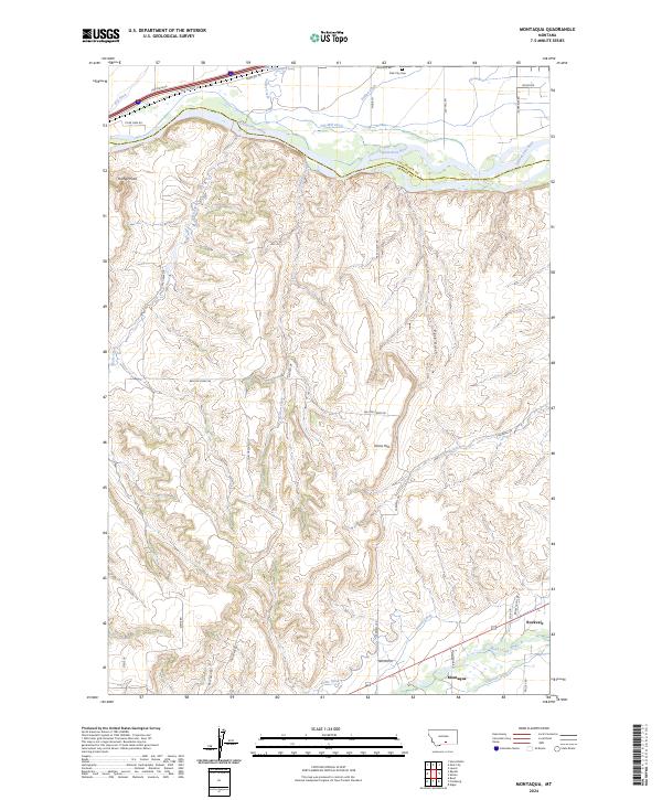Montaqua, MT — USGS 7.5-minute topo (2024)