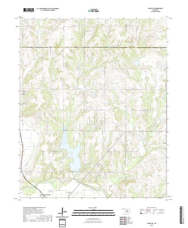 Byars SW, OK — USGS 7.5-minute topo (2022)