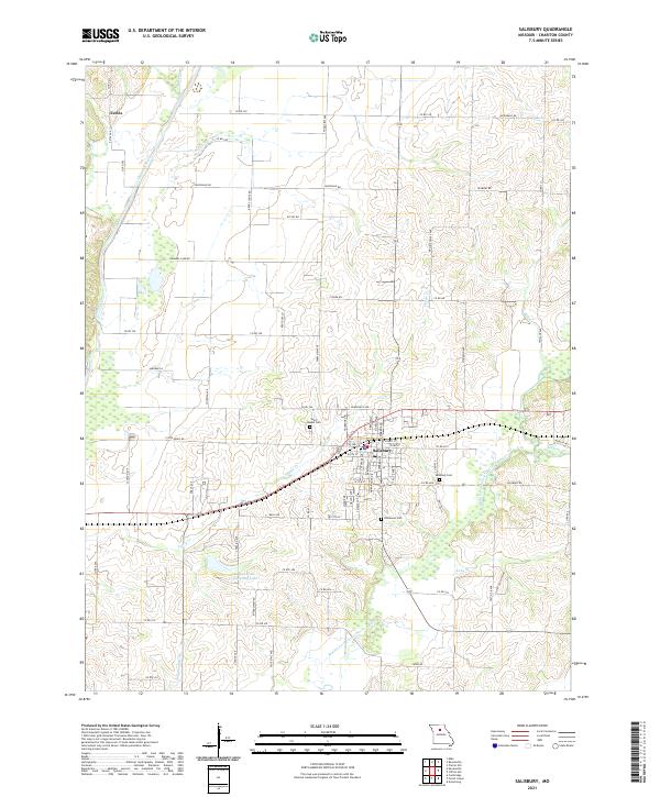 Salisbury, MO — USGS 7.5-minute topo (2021)