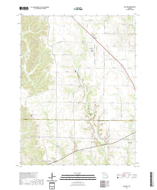 Millard, MO — USGS 7.5-minute topo (2021)