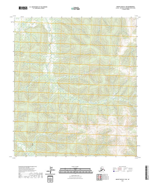 Mount Hayes D-1 NW, AK — USGS 7.5-minute topo (2024)