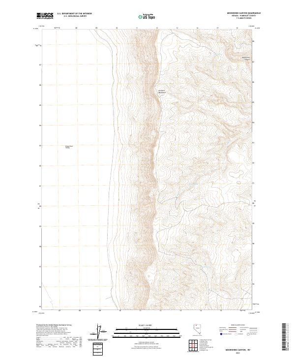 Moonshine Canyon, NV — USGS 7.5-minute topo (2021)