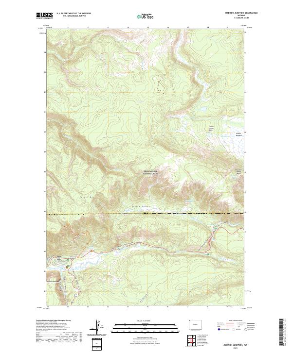 Madison Junction, WY — USGS 7.5-minute topo (2021)