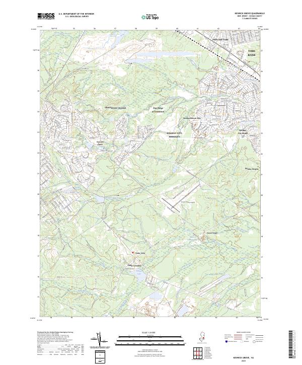 Keswick Grove, NJ — USGS 7.5-minute topo (2023)