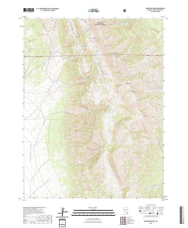 Ward Mountain, NV — USGS 7.5-minute topo (2021)