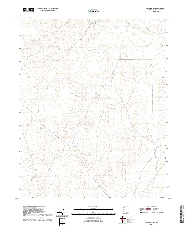 Rosebud Tank, AZ — USGS 7.5-minute topo (2021)