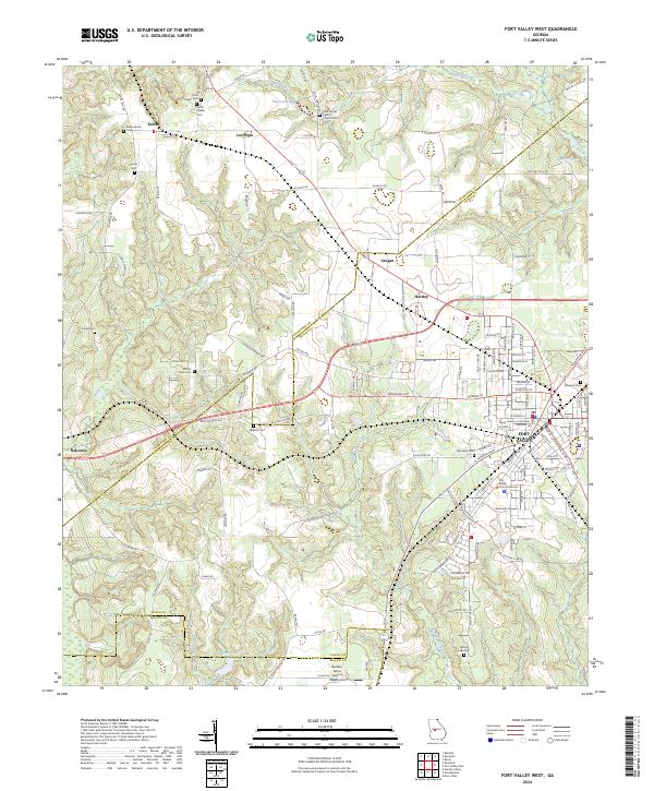 Fort Valley West, GA — USGS 7.5-minute topo (2024)
