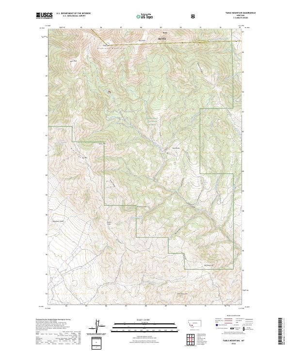 Table Mountain, MT — USGS 7.5-minute topo (2024)