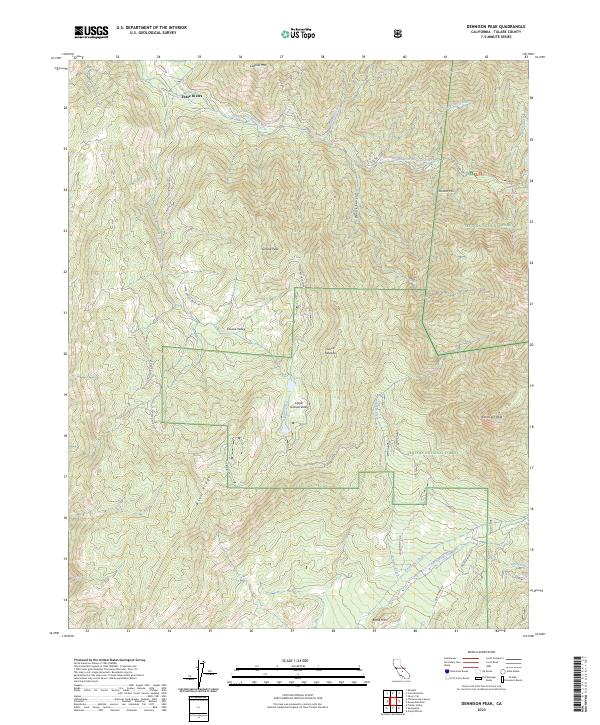 Dennison Peak, CA — USGS 7.5-minute topo (2023)