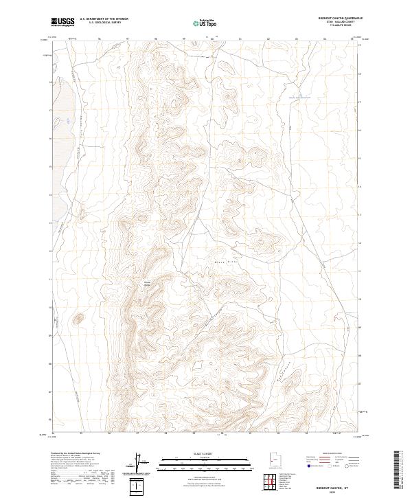 Burnout Canyon, UT — USGS 7.5-minute topo (2023)