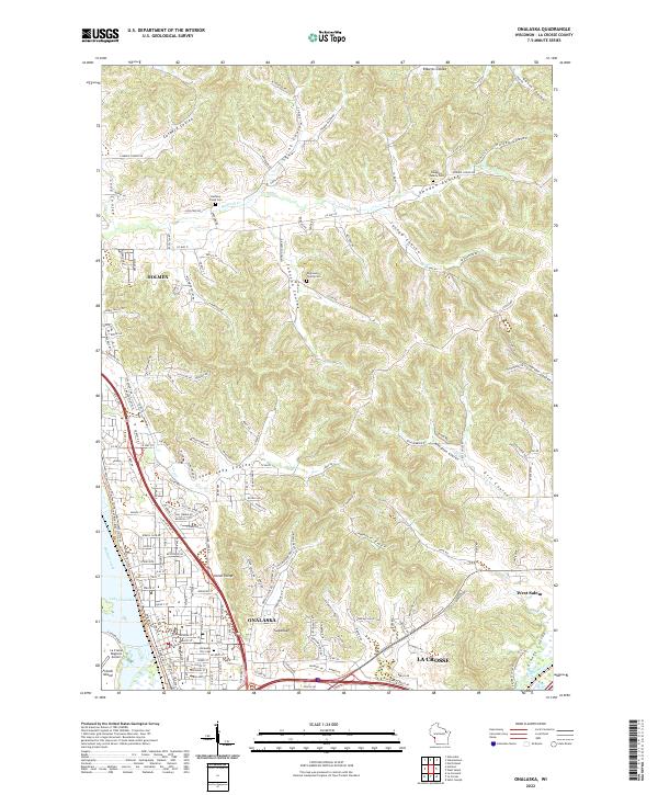 Onalaska, WI — USGS 7.5-minute topo (2022)