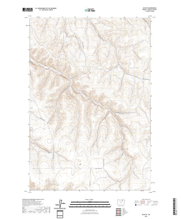 Echo SE, OR — USGS 7.5-minute topo (2024)