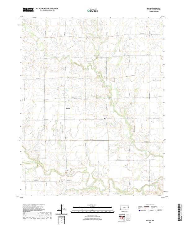 Doster, KS — USGS 7.5-minute topo (2022)