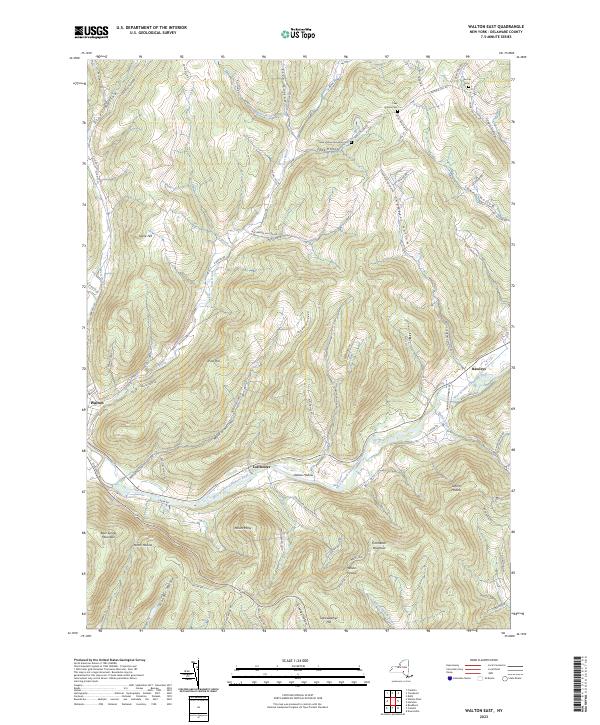 Walton East, NY — USGS 7.5-minute topo (2023)
