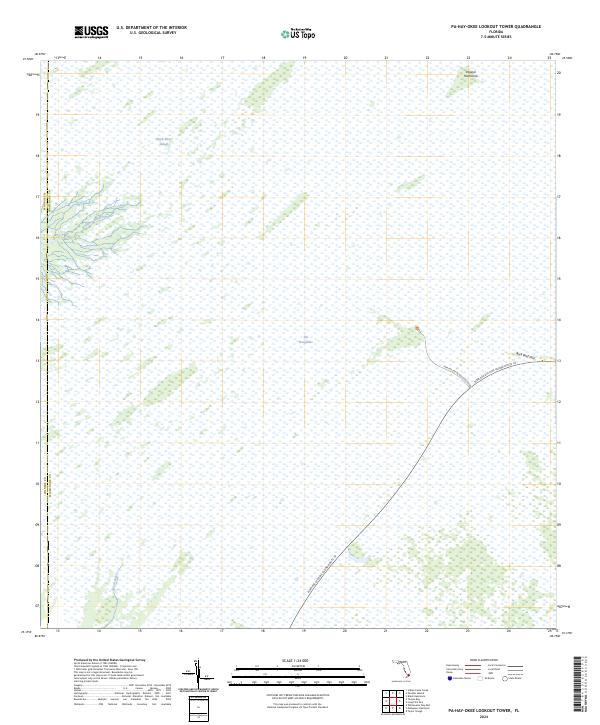 Pa-Hay-Okee Lookout Tower, FL — USGS 7.5-minute topo (2024)