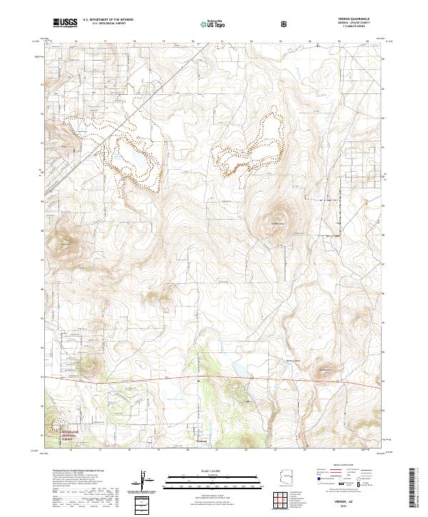 Vernon, AZ — USGS 7.5-minute topo (2021)