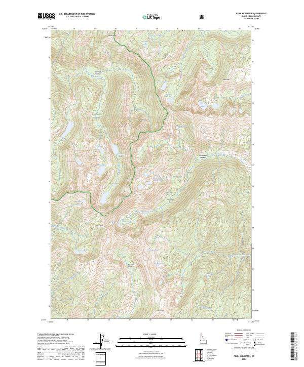 Fenn Mountain, ID — USGS 7.5-minute topo (2024)