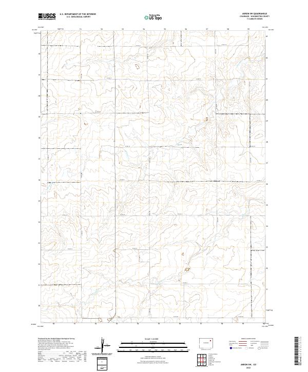 Akron SW, CO — USGS 7.5-minute topo (2022)
