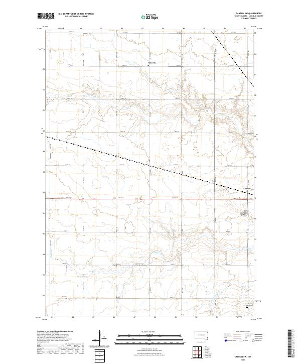 Canton SW, SD — USGS 7.5-minute topo (2021)