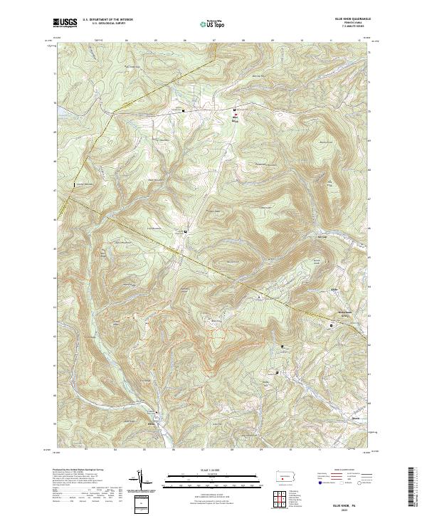 Blue Knob, PA — USGS 7.5-minute topo (2023)