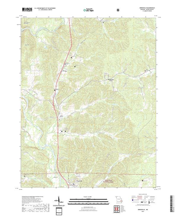 Greenville, MO — USGS 7.5-minute topo (2021)