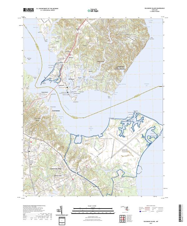 Solomons Island, MD — USGS 7.5-minute topo (2023)