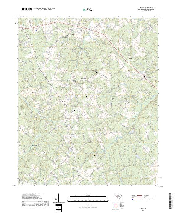 Emory, SC — USGS 7.5-minute topo (2024)