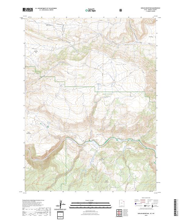 Goslin Mountain, UT-WY — USGS 7.5-minute topo (2023)