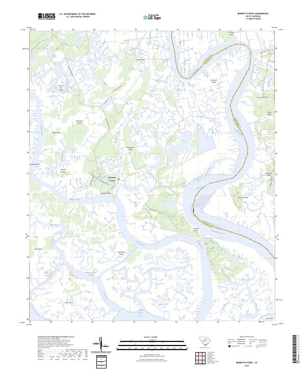 Bennetts Point, SC — USGS 7.5-minute topo (2024)