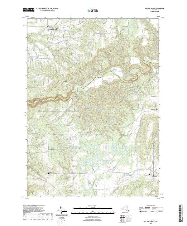 Collins Center, NY — USGS 7.5-minute topo (2023)