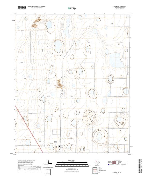 Lockney SE, TX — USGS 7.5-minute topo (2022)