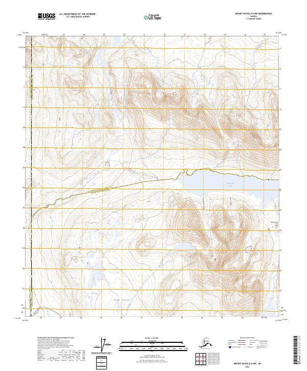 Mount Hayes A-5 NW, AK — USGS 7.5-minute topo (2024)
