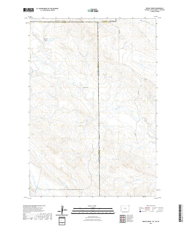Gravel Draw, WY-SD-MT — USGS 7.5-minute topo (2021)