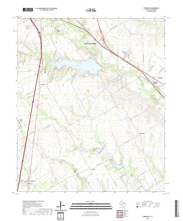 Forreston, TX — USGS 7.5-minute topo (2022)
