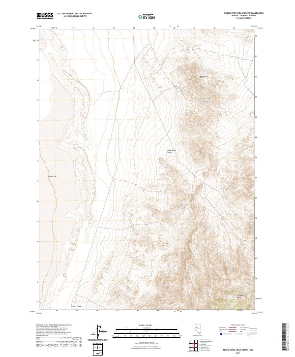 Buena Vista Hills South, NV — USGS 7.5-minute topo (2021)