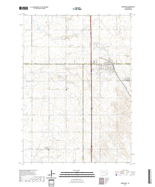 Beresford, SD — USGS 7.5-minute topo (2021)