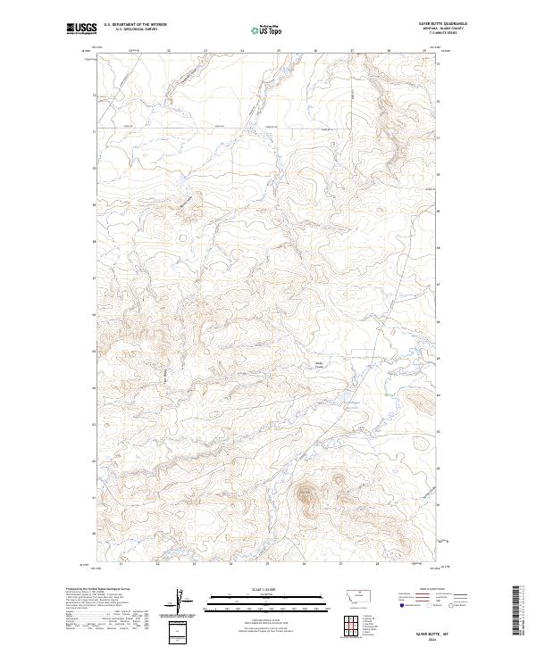 Sayer Butte, MT — USGS 7.5-minute topo (2024)