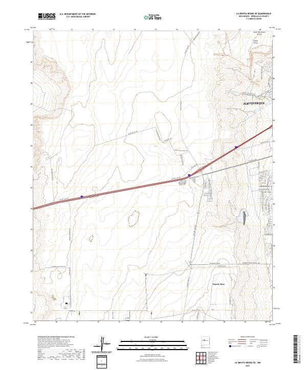 La Mesita Negra SE, NM — USGS 7.5-minute topo (2023)