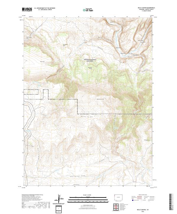 Hells Canyon, CO — USGS 7.5-minute topo (2022)