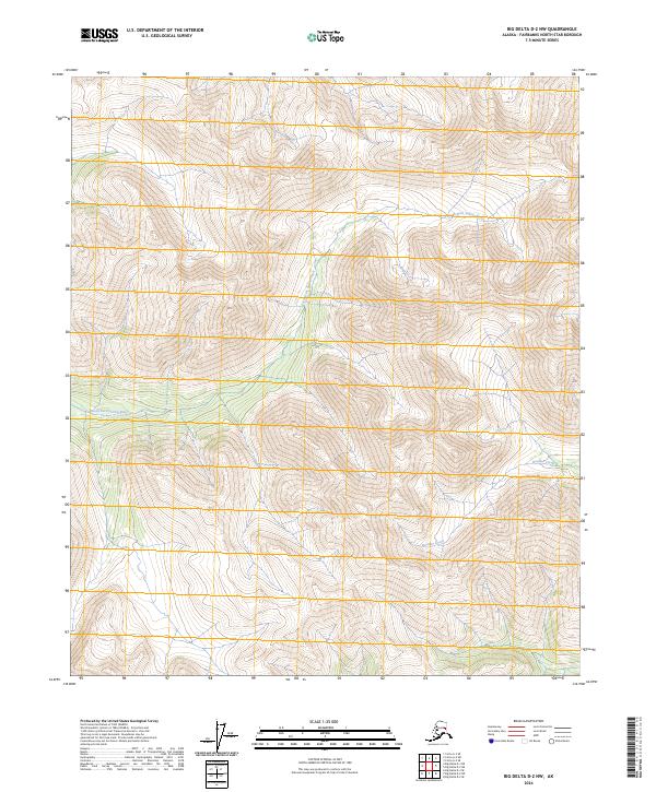 Big Delta D-2 NW, AK — USGS 7.5-minute topo (2024)