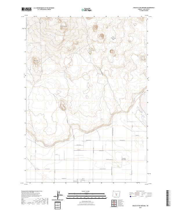 Crack In The Ground, OR — USGS 7.5-minute topo (2023)