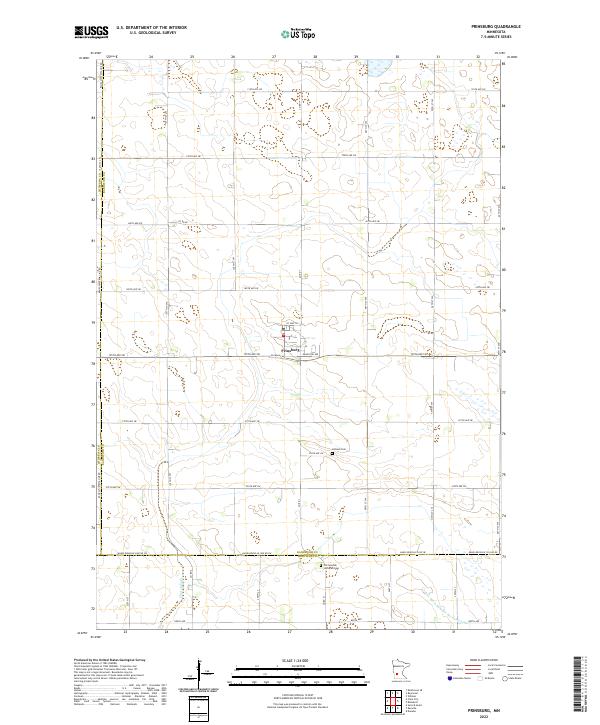 Prinsburg, MN — USGS 7.5-minute topo (2022)