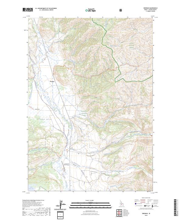 Obsidian, ID — USGS 7.5-minute topo (2024)