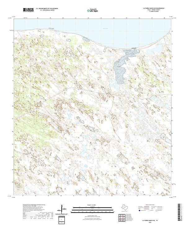 La Parra Ranch NE, TX — USGS 7.5-minute topo (2022)