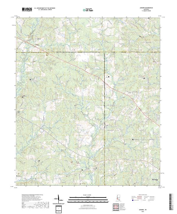 Auburn, MS — USGS 7.5-minute topo (2024)