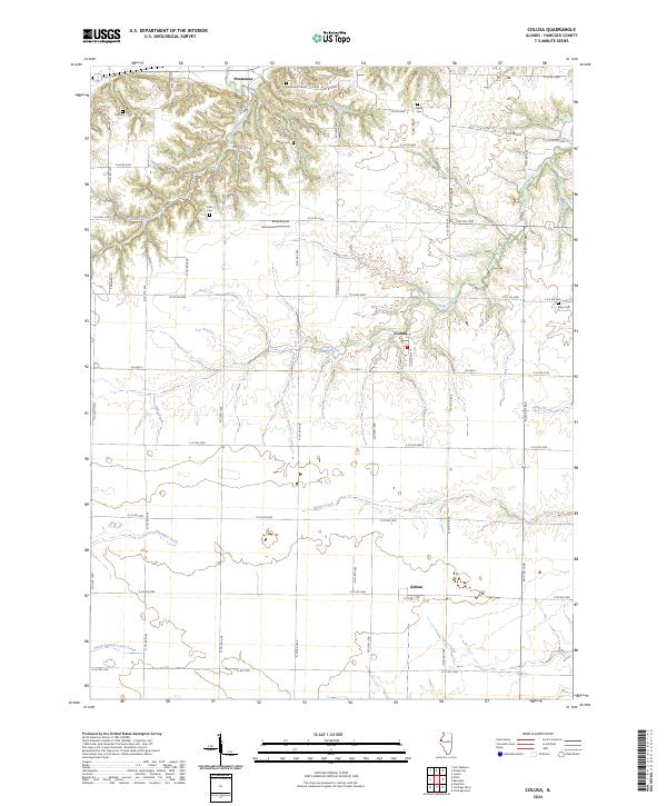 Colusa, IL — USGS 7.5-minute topo (2024)