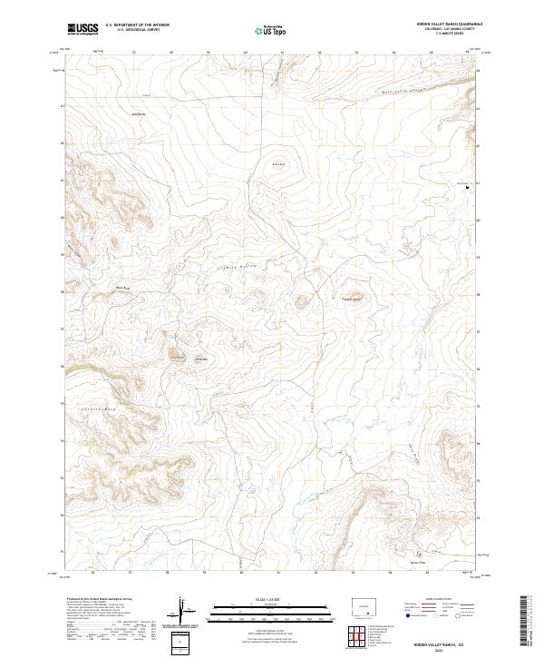 Hidden Valley Ranch, CO — USGS 7.5-minute topo (2022)